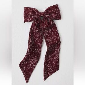Free People Fly Away Bow White & Maroon